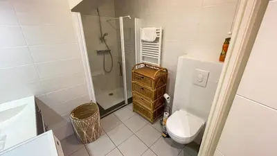 Salle de bains dans l'établissement Charmant Duplex Quartier Perrache Confluence