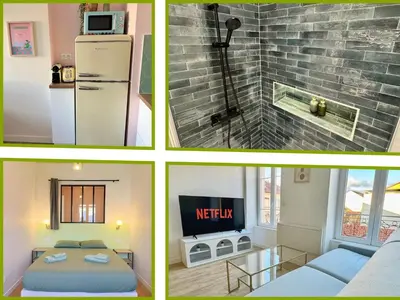 Cuisine ou kitchenette dans l'établissement California Vibes Charpennes - Métro 5 min - 6 pers