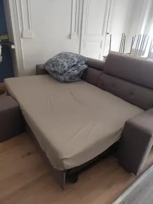 Un ou plusieurs lits dans un hébergement de l'établissement Spacieux logement pour 5 personnes