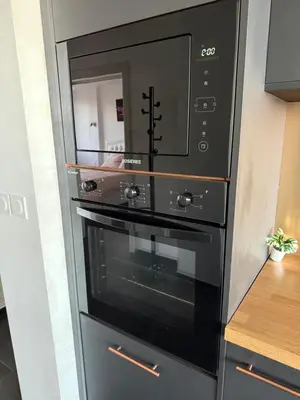 Cuisine ou kitchenette dans l'établissement Appartement vue sur Lyon