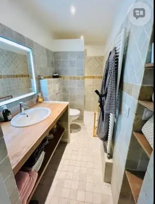 Salle de bains dans l'établissement Appartement cosy au cœur de Montchat- tout confort