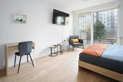 Un ou plusieurs lits dans un hébergement de l'établissement Le Cocon Lyonnais