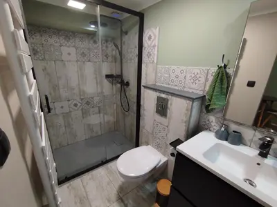 Salle de bains dans l'établissement Chez MariLou