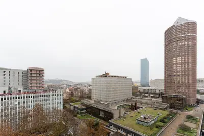 Vue générale sur Lyon ou vue de la ville depuis l'appartement