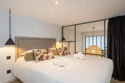 Un ou plusieurs lits dans un hébergement de l'établissement SmartStay Bellecour - Ainay Lyon