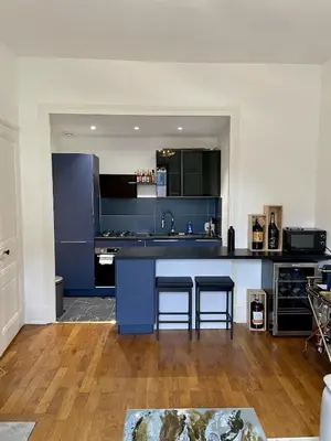 Cuisine ou kitchenette dans l'établissement Haussmannian apartment-Close metro