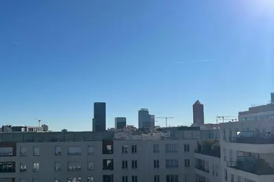 Vue générale sur Villeurbanne ou vue de la ville depuis l'appartement