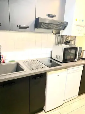 Cuisine ou kitchenette dans l'établissement Chez Mo