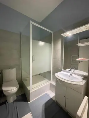 Salle de bains dans l'établissement Studio Métro Cusset