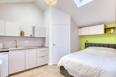 Cuisine ou kitchenette dans l'établissement La Chambre Lyonnaise - Studio - Centre Lyon