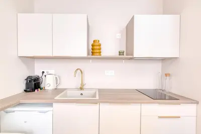 Cuisine ou kitchenette dans l'établissement La Chambre Lyonnaise - Studio - Centre Lyon