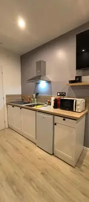 Cuisine ou kitchenette dans l'établissement Studio cosy indépendant