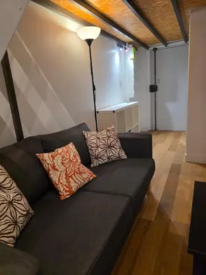 Coin salon dans l'établissement Cosy T2 bien placé proche de PartDieu dans Lyon 6