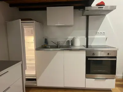 Cuisine ou kitchenette dans l'établissement Cosy T2 bien placé proche de PartDieu dans Lyon 6