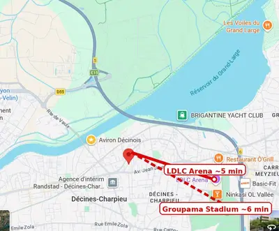 Plan de l'établissement Expo & Event Stay Eurexpo LDLC Groupama Stadium OL