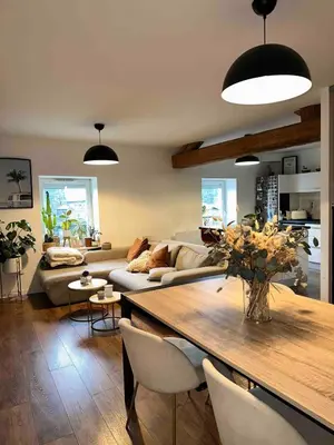 Cuisine ou kitchenette dans l'établissement Charmant appartement cosy, tout équipé à Charbonnières