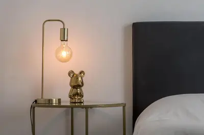 Un ou plusieurs lits dans un hébergement de l'établissement Superbe appartement cosy & design - Lyon 6ème