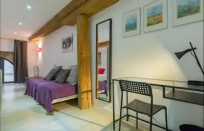 Un ou plusieurs lits dans un hébergement de l'établissement Superbe duplex, 70m2 Place Bellecour