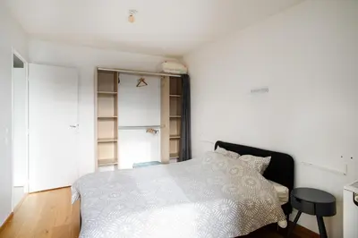 Un ou plusieurs lits dans un hébergement de l'établissement T2 lumineux avec balcon - 4 pers, métro et PartDieu