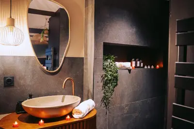 Salle de bains dans l'établissement Mana Suite - Appartement de luxe avec Jacuzzi XXL