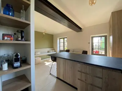 Cuisine ou kitchenette dans l'établissement Maison bohème chic de 3 suites face à la cité internationale