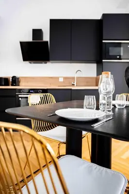 Cuisine ou kitchenette dans l'établissement Charming apartment- 3BR-5P- Quai du Rhone