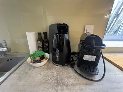 Plateau bouilloire dans l'établissement Jubin Duplex