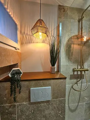 Salle de bains dans l'établissement La parenthèse des Monts