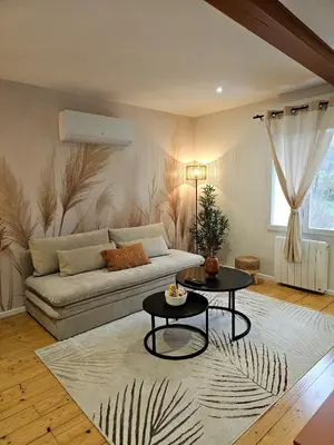 Coin salon dans l'établissement La parenthèse des Monts