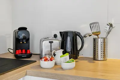 Plateau bouilloire dans l'établissement Superbe appartement, Chic et cosy en hypercentre
