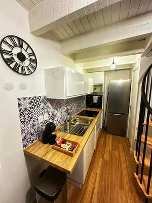 Cuisine ou kitchenette dans l'établissement Duplex en hyper centre, calme, accès autonome