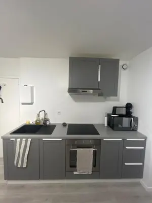 Cuisine ou kitchenette dans l'établissement Cozy and practical 2-bedroom apartment