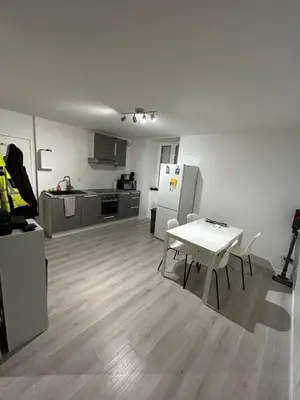 Cuisine ou kitchenette dans l'établissement Cozy and practical 2-bedroom apartment