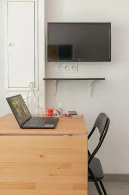 Télévision ou salle de divertissement dans l'établissement Le Petit Cocoon - Calme - Parking -Tram - Terrasse - Lyon - OL - Eurexpo