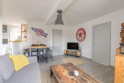 Télévision ou salle de divertissement dans l'établissement Appart lumineux, WIFI haut débit, proche gare 7 min, Lyon 15 min