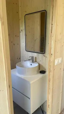 Salle de bains dans l'établissement Chalet Studio