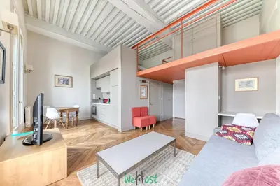 Coin salon dans l'établissement Escapade cosy au cœur de Lyon