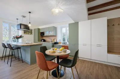 Cuisine ou kitchenette dans l'établissement Le coteau des Mariniers