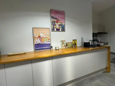 Cuisine ou kitchenette dans l'établissement The bistrot - Lyon - Tête d'or - Cité internationale