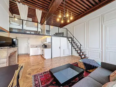 Cuisine ou kitchenette dans l'établissement My home Lyon Presque îles Lassagne Bis
