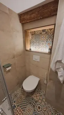 Salle de bains dans l'établissement La Petite Porte du Bonheur