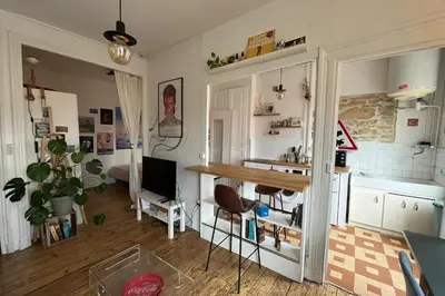 Cuisine ou kitchenette dans l'établissement Studio lumineux à Lyon idéal pour deux personnes