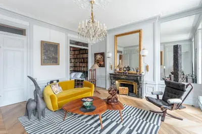 Coin salon dans l'établissement Célestins - Haut standing 120m² - Coeur de Lyon