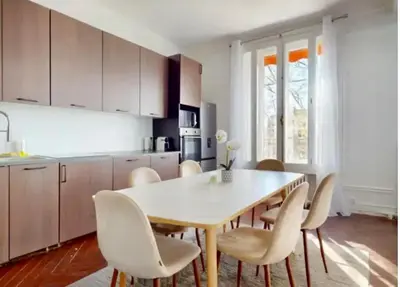 Cuisine ou kitchenette dans l'établissement Somptueux appartment Lyon-brotteaux