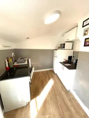 Cuisine ou kitchenette dans l'établissement Cocooning aux portes de Lyon Wifi - Netflix