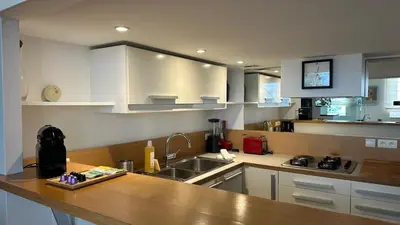 Cuisine ou kitchenette dans l'établissement Sur Les Toits Lyonnais - Au cœur de Lyon