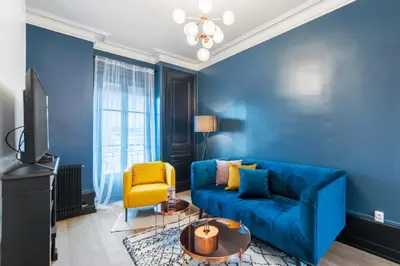 Coin salon dans l'établissement Appartement Majorel - Welkeys