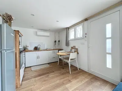 Cuisine ou kitchenette dans l'établissement Le Magnolia