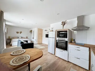 Cuisine ou kitchenette dans l'établissement Le Magnolia