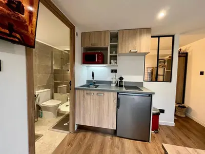 Salle de bains dans l'établissement Le Studio